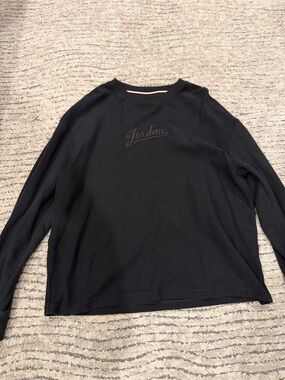 Jordan Black Long Sleeve Logo Pullover